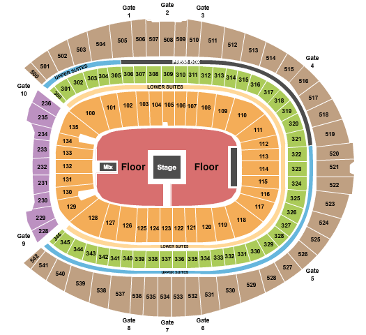 Empower Field At Mile High Zach Bryan Seating Chart